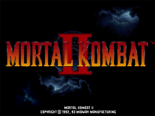 Mortal Kombat II title screen for Sega Saturn